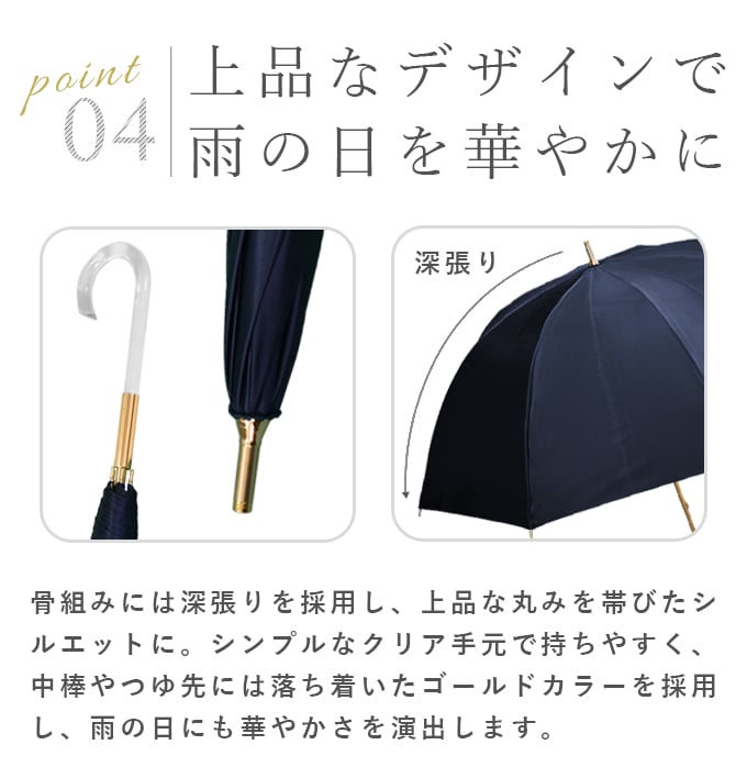 雨晴兼用傘ラージサイズ60cmプレーン | 芦屋ロサブラン