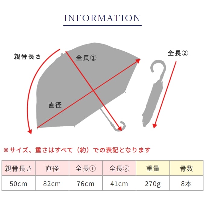 芦屋ロサブラン 日傘 2段折畳み 60cm シャンパンベージュ ブラウン