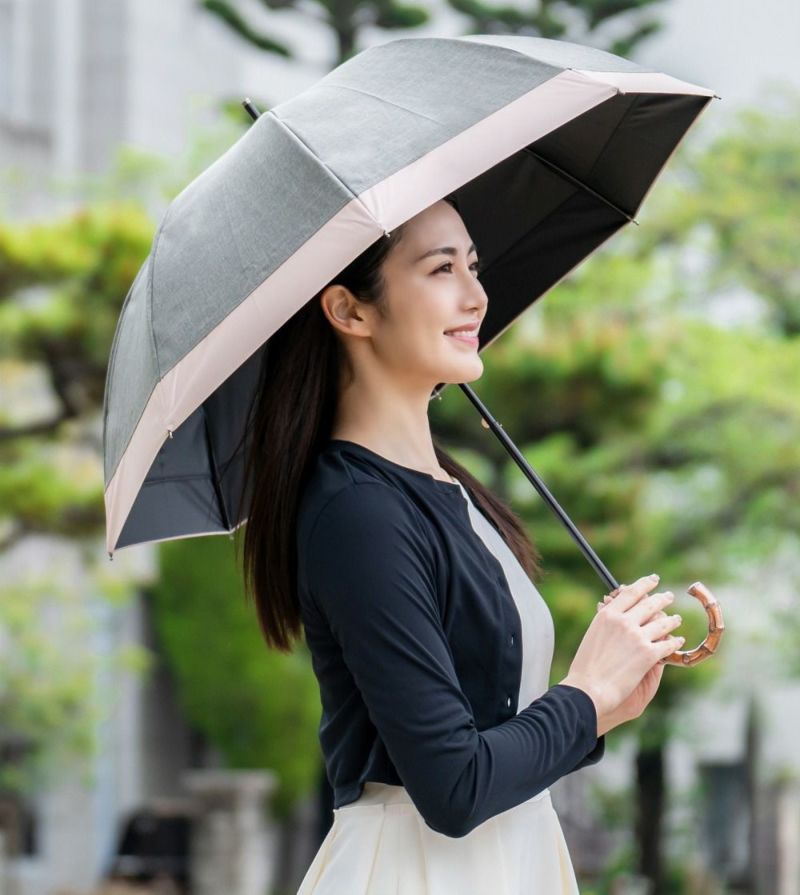 芦屋ロサブラン 日傘 遮光100% 2段折りたたみ日傘 晴雨兼用 シングル