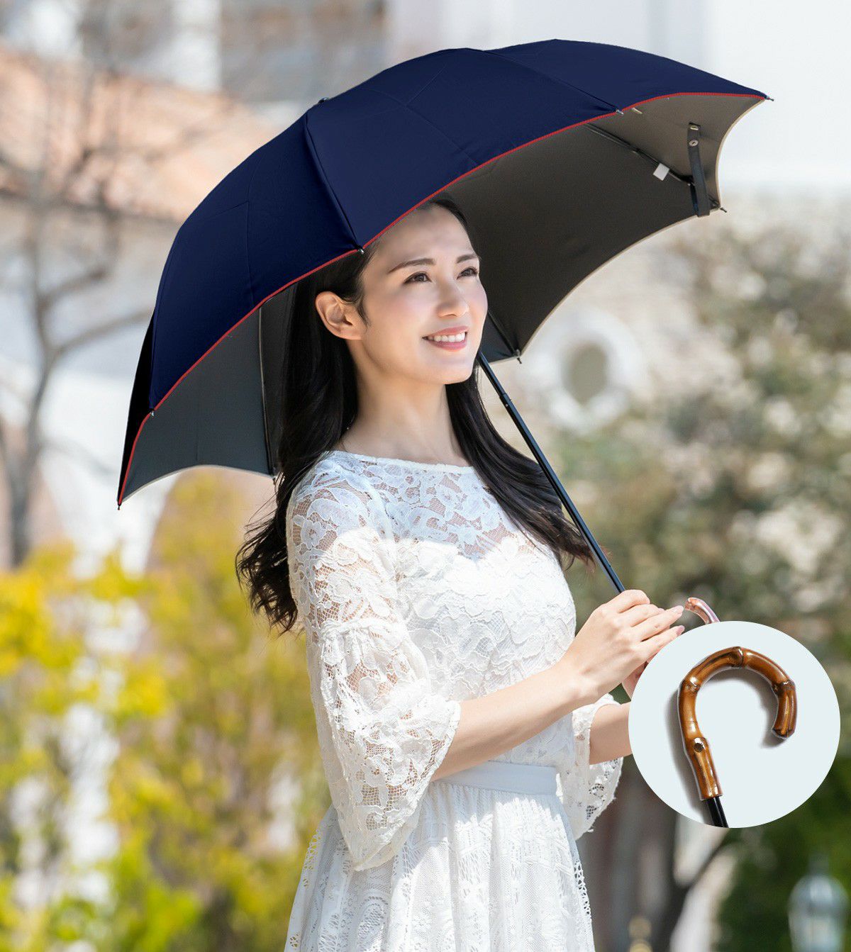 新品未使用】ローラアシュレイ折りたたみ雨傘