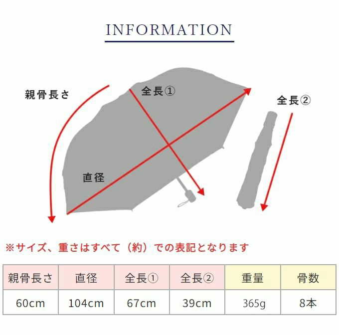 日傘 2段折りラージ コンビ / ロサブラン 2段折り コンビ 曲がり竹手元 | 芦屋ロサブラン