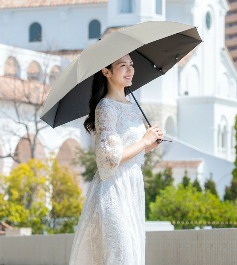 沸騰ブラドン 折り畳み 晴雨兼用 芦屋ロサブラン 2段ミドル 55cm