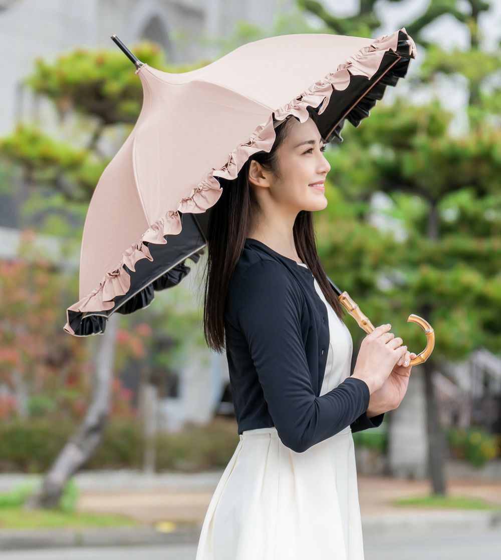 新品未使用 芦屋ロサブラン 日傘 ダブルフリル パゴダ 50cm 晴雨兼用 パゴダ フリル | 芦屋ロサブラン