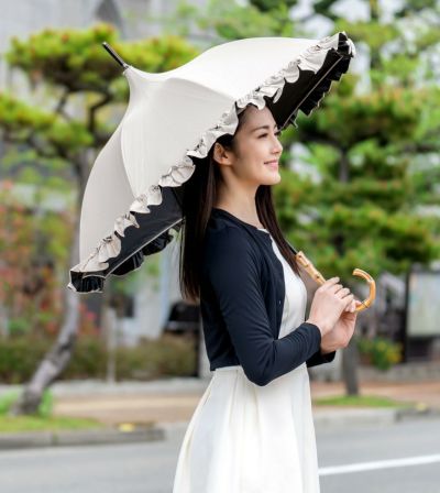 【リラ】芦屋ロサブラン フリル ピンク Amazon | 芦屋ロサブラン 日傘 2段折りたたみ シングルフリル